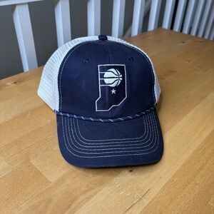 Navy and White Indianapolis Basketball Cap OS